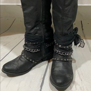 Women Tutsan Riding Boots Black Sz 8